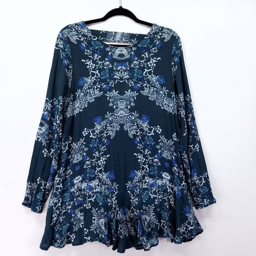 Free People Smooth Talker Boho Festival Tunic Mini Dress Size Medium